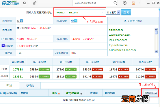 爱站SEO工具包导出关键词真实网址步骤