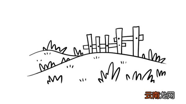 草地简笔画