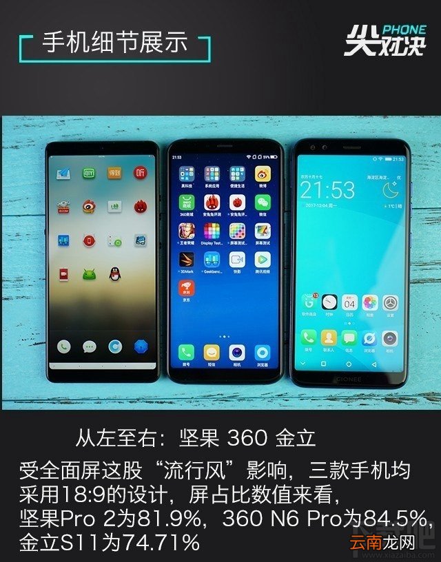 2017千元全面屏手机哪个好？坚果Pro2/360N6 Pro/金立S11区别对比
