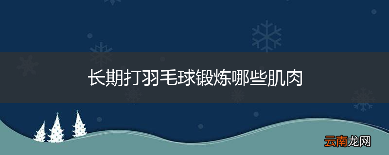 长期打羽毛球锻炼哪些肌肉