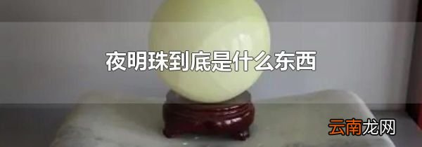 夜明珠到底是什么东西