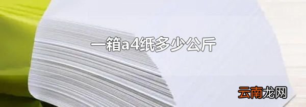 一箱a4纸多少公斤