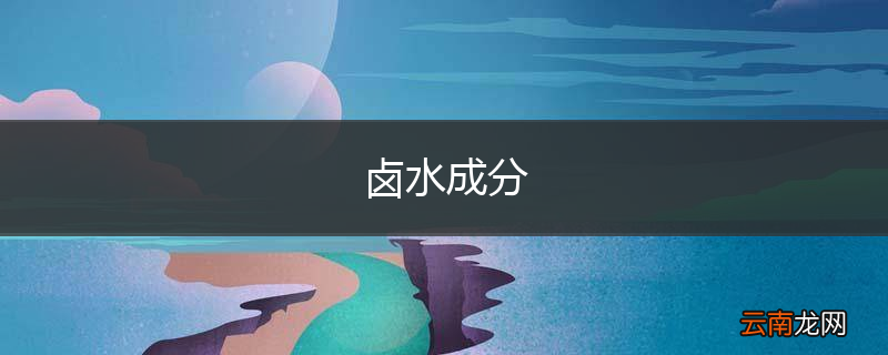 卤水成分