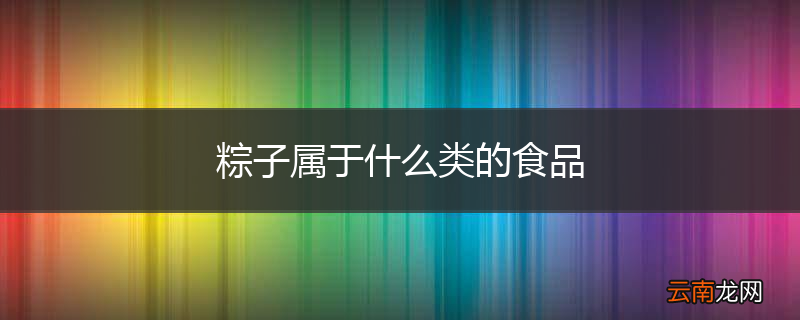 粽子属于什么类的食品