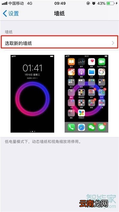 iPhone8plus怎么设置壁纸