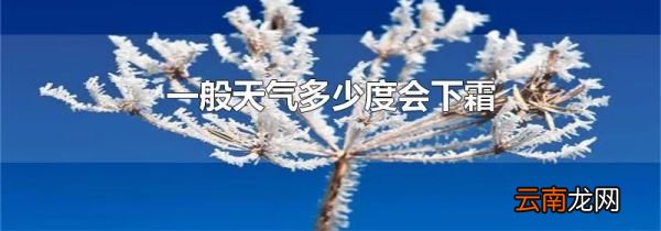 一般天气多少度会下霜