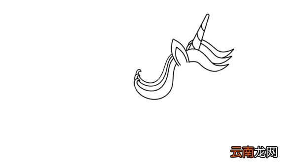 网红独角兽简笔画