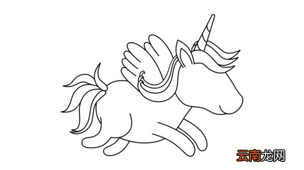 网红独角兽简笔画