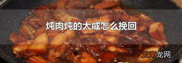 炖肉炖的太咸怎么挽回