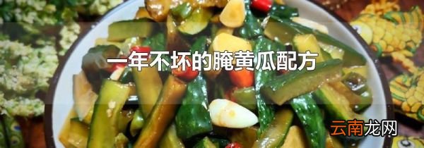 一年不坏的腌黄瓜配方