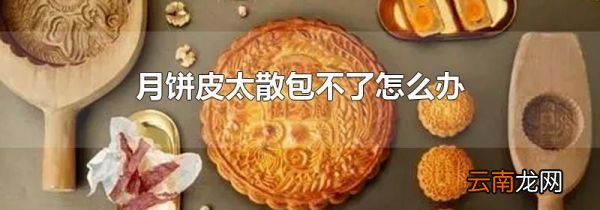 月饼皮太散包不了怎么办