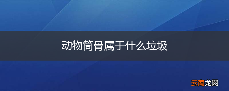 动物筒骨属于什么垃圾