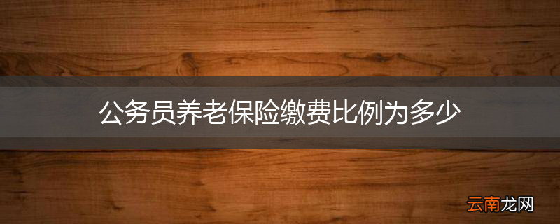 公务员养老保险缴费比例为多少