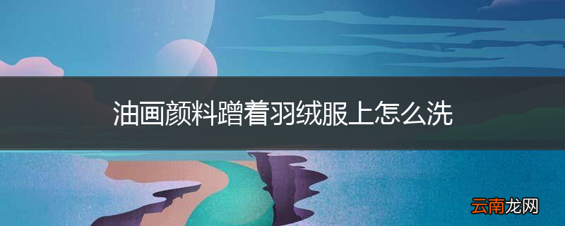 油画颜料蹭着羽绒服上怎么洗
