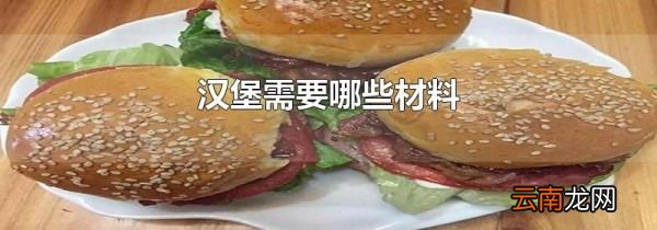 汉堡需要哪些材料