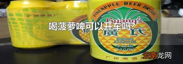 喝菠萝啤可以开车吗?