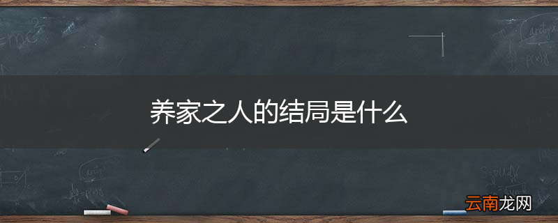 养家之人的结局是什么