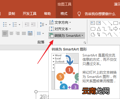 PPT中将文字转换为SmartArtma具体操作步骤