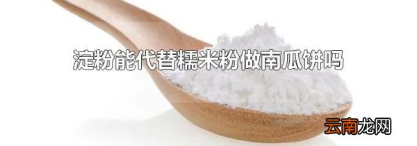 淀粉能代替糯米粉做南瓜饼吗
