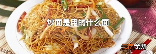 炒面是用的什么面