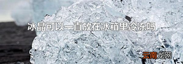冰晶可以一直放在冰箱里冷冻吗