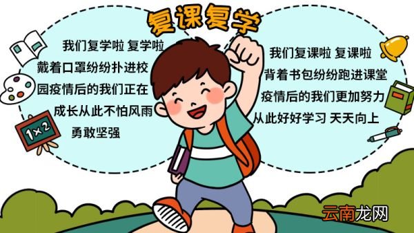 复课复学手抄报 复课复学手抄报的画法