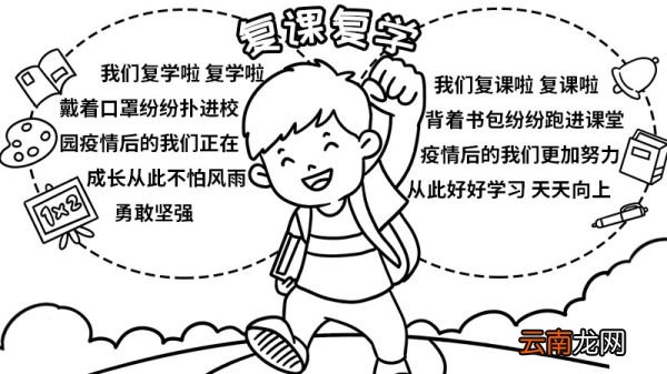 复课复学手抄报 复课复学手抄报的画法