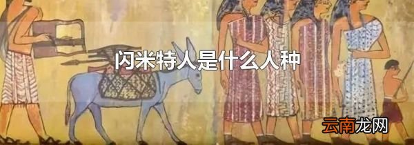 闪米特人是什么人种