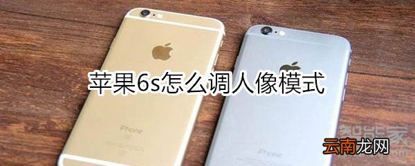 苹果6s怎么调人像模式