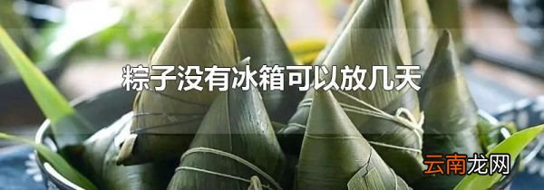 粽子没有冰箱可以放几天