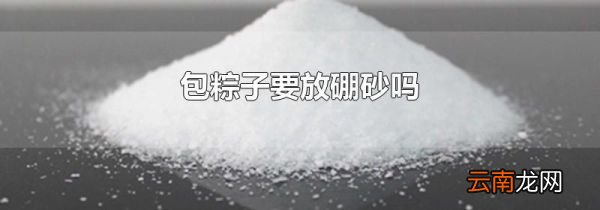 包粽子要放硼砂吗