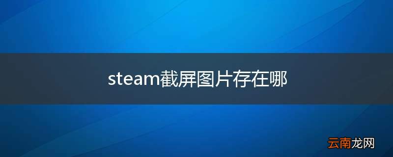 steam截屏图片存在哪