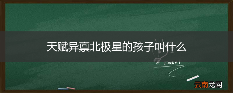 天赋异禀北极星的孩子叫什么
