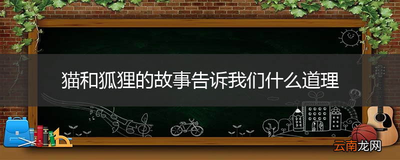 猫和狐狸的故事告诉我们什么道理