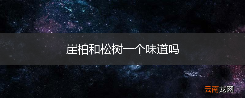 崖柏和松树一个味道吗