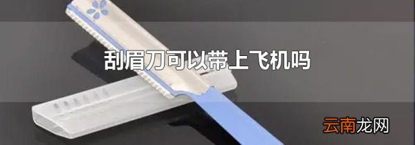 刮眉刀可以带上飞机吗