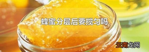 蜂蜜分层后要搅匀吗