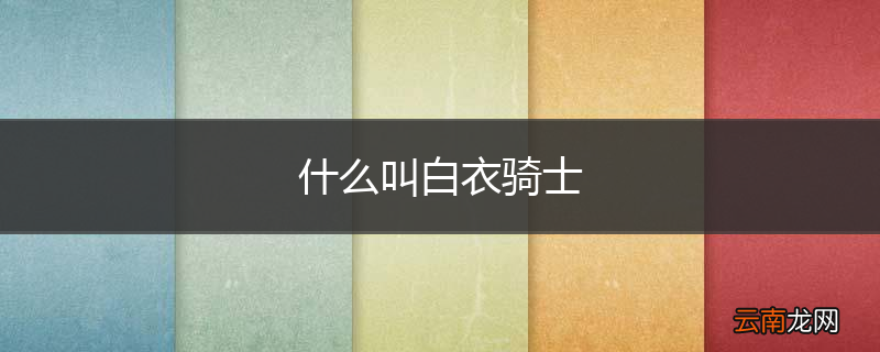 什么叫白衣骑士