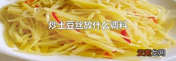 炒土豆丝放什么调料