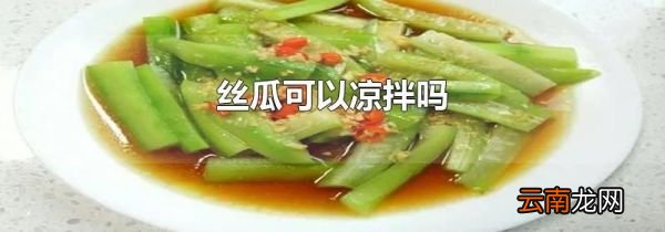 丝瓜可以凉拌吗