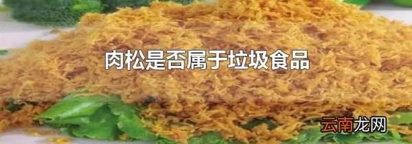 肉松是否属于垃圾食品