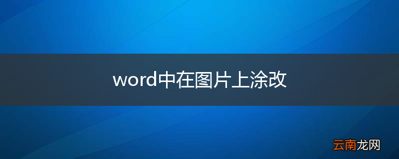 word中在图片上涂改