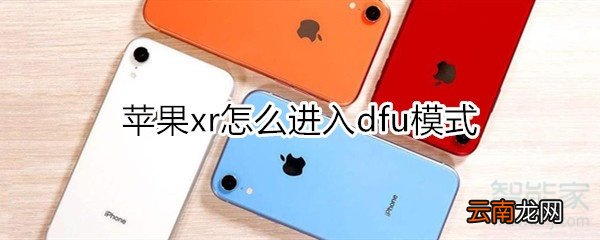 苹果xr怎么进入dfu模式