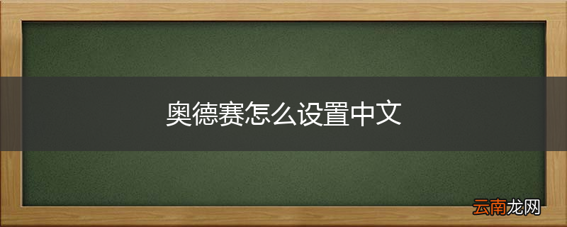 奥德赛怎么设置中文