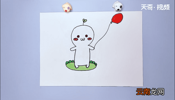 萌萌的草团子简笔画 萌萌的草团子简笔画画报
