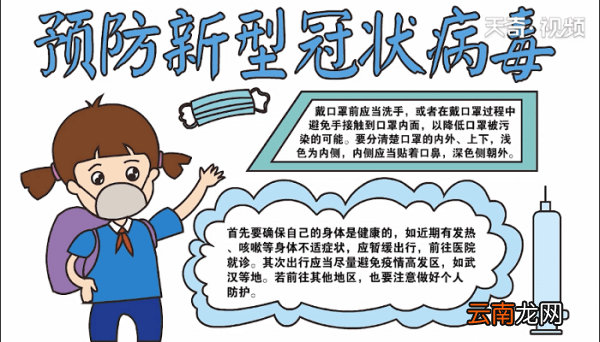 预防新型冠状病毒手抄报 预防新型冠状病毒画报