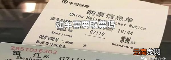 动车需要取票吗