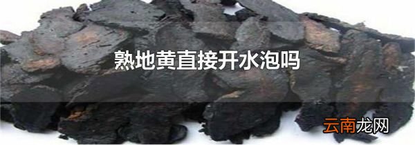 熟地黄直接开水泡吗