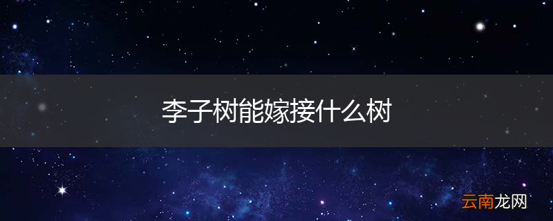 李子树能嫁接什么树