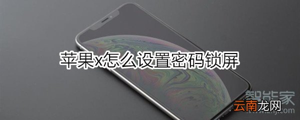 苹果x怎么设置密码锁屏